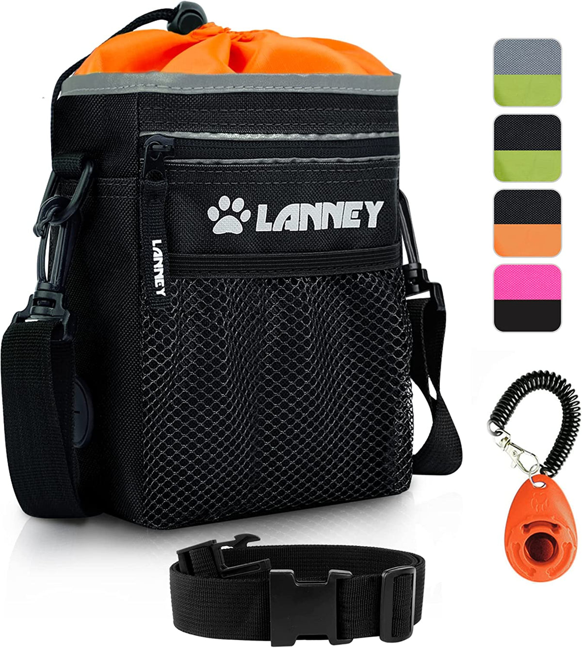 Dog Treat Training Pouch with Waist Belt & Poop Bag Dispenser