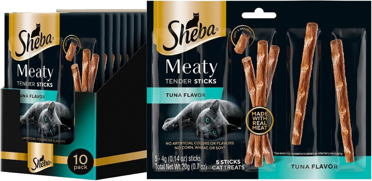 Meaty Tender Stick Cat Treats, Salmon Flavor, 50-Count