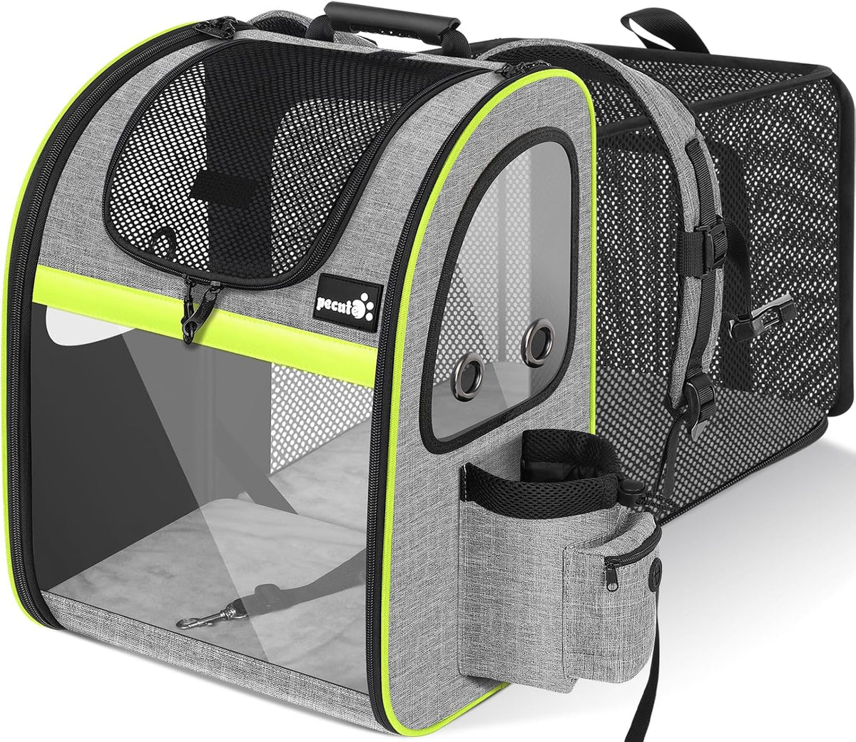 Expandable Cat Backpack Carrier with Breathable Window
