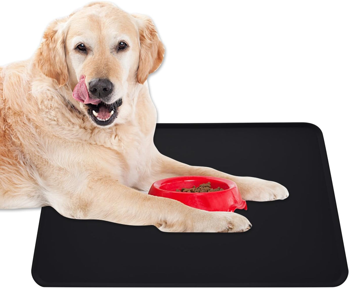 Guardians Silicone Dog & Cat Bowl Mat, Non-Slip Waterproof Feeding Mat