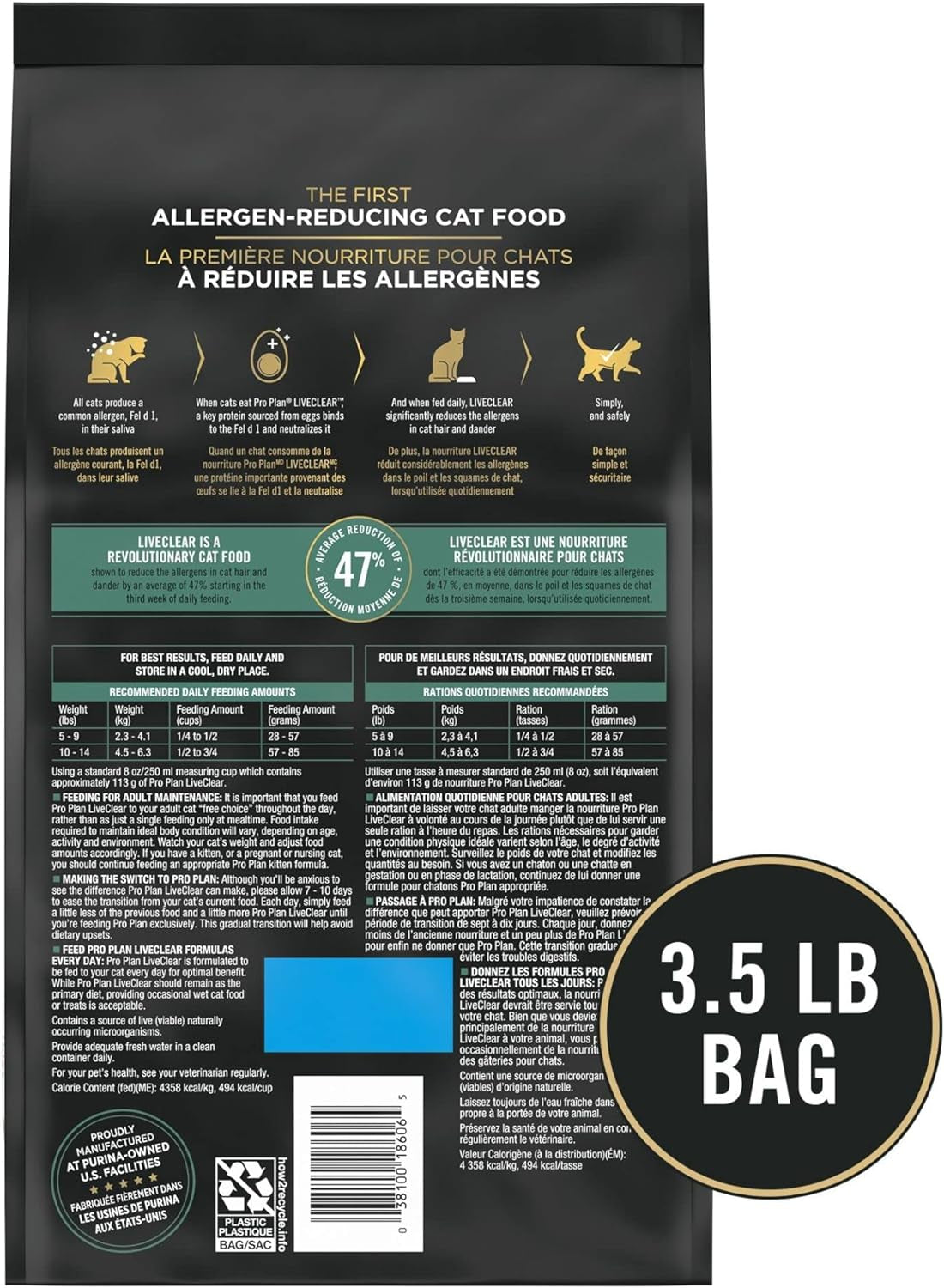 Purina Pro Plan Liveclear Allergen Reducing Cat Food