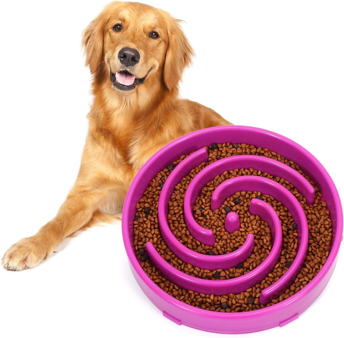 Slow Feeder Large Dog Bowl, Non-Slip Maze Puzzle Bowl for Bloat Prevention