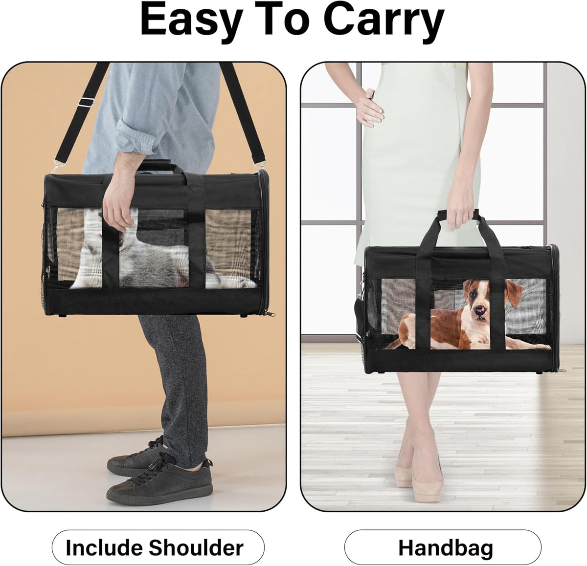 Fluffydream Soft-Sided Pet Travel Carrier, Airline Approved