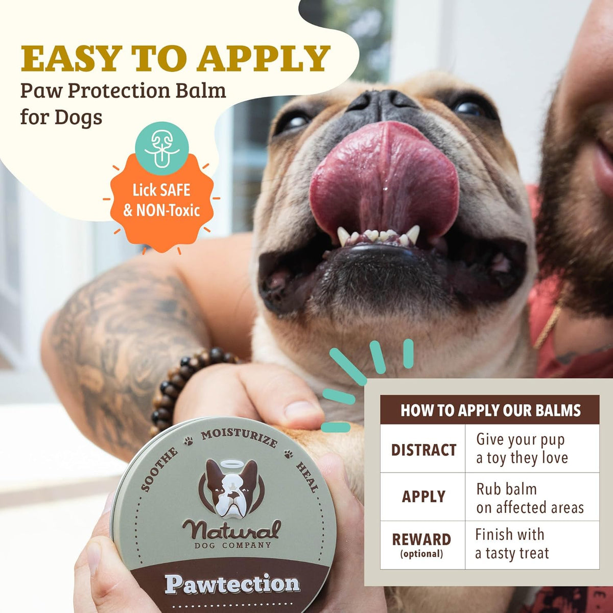 Natural Dog Company Pawtection Paw Wax, Hot Pavement & Sand Protection