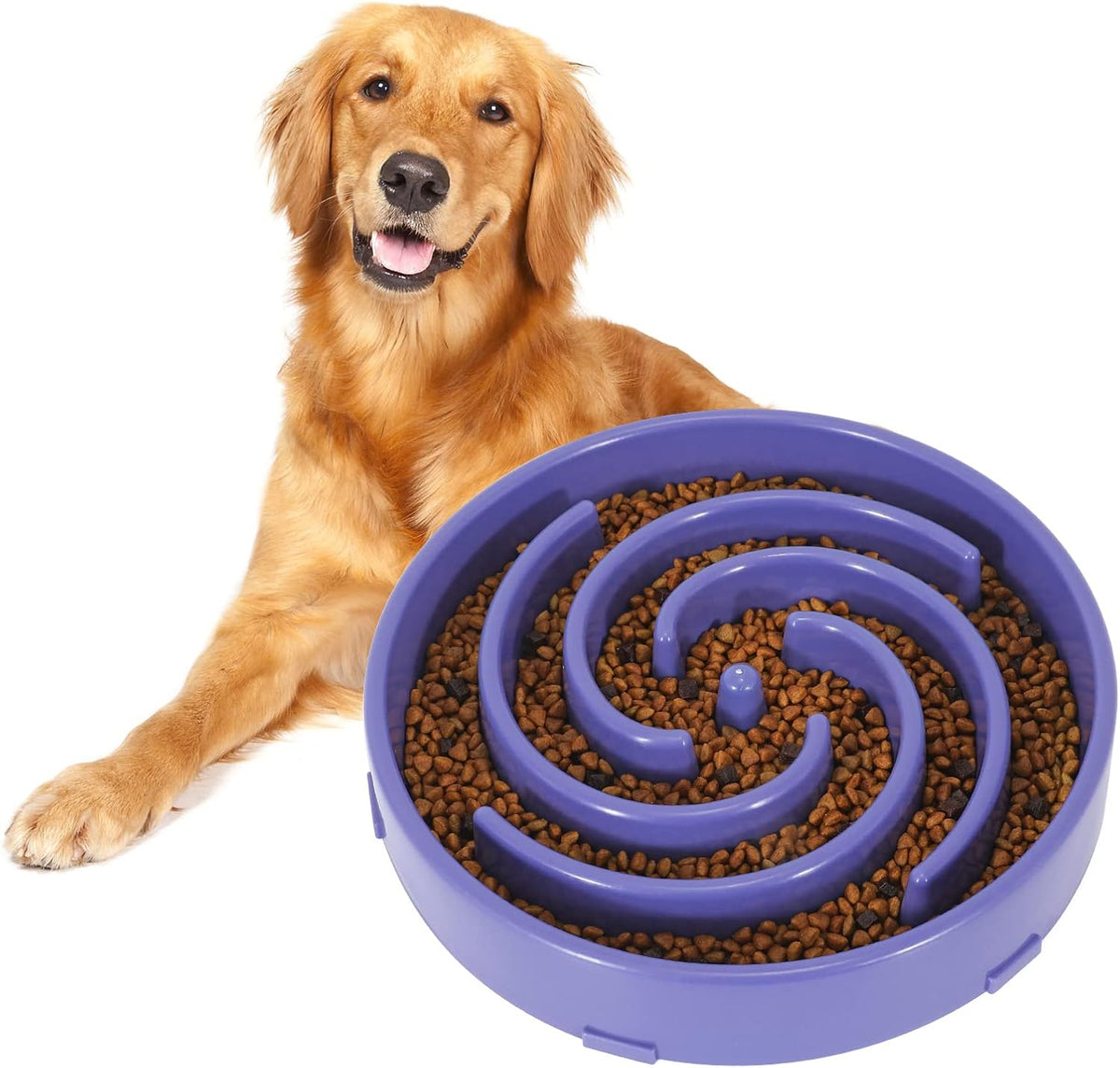 Slow Feeder Large Dog Bowl, Non-Slip Maze Puzzle Bowl for Bloat Prevention