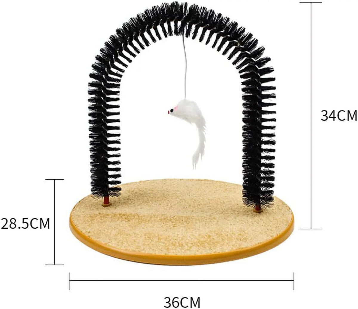 Interactive Cat Arch Self Groomer Brush with Scratch Pad & Catnip