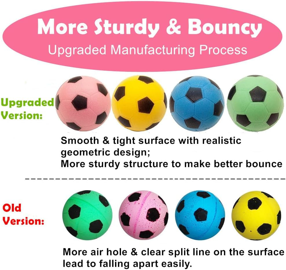 Foam Soccer Ball Cat Toys, 12-Pack