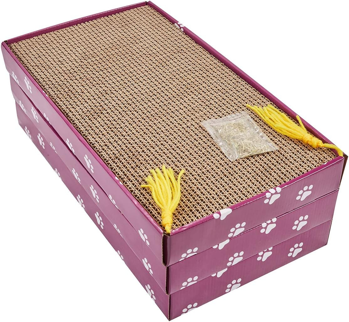 Reversible Cardboard Cat Scratcher Pad with Catnip
