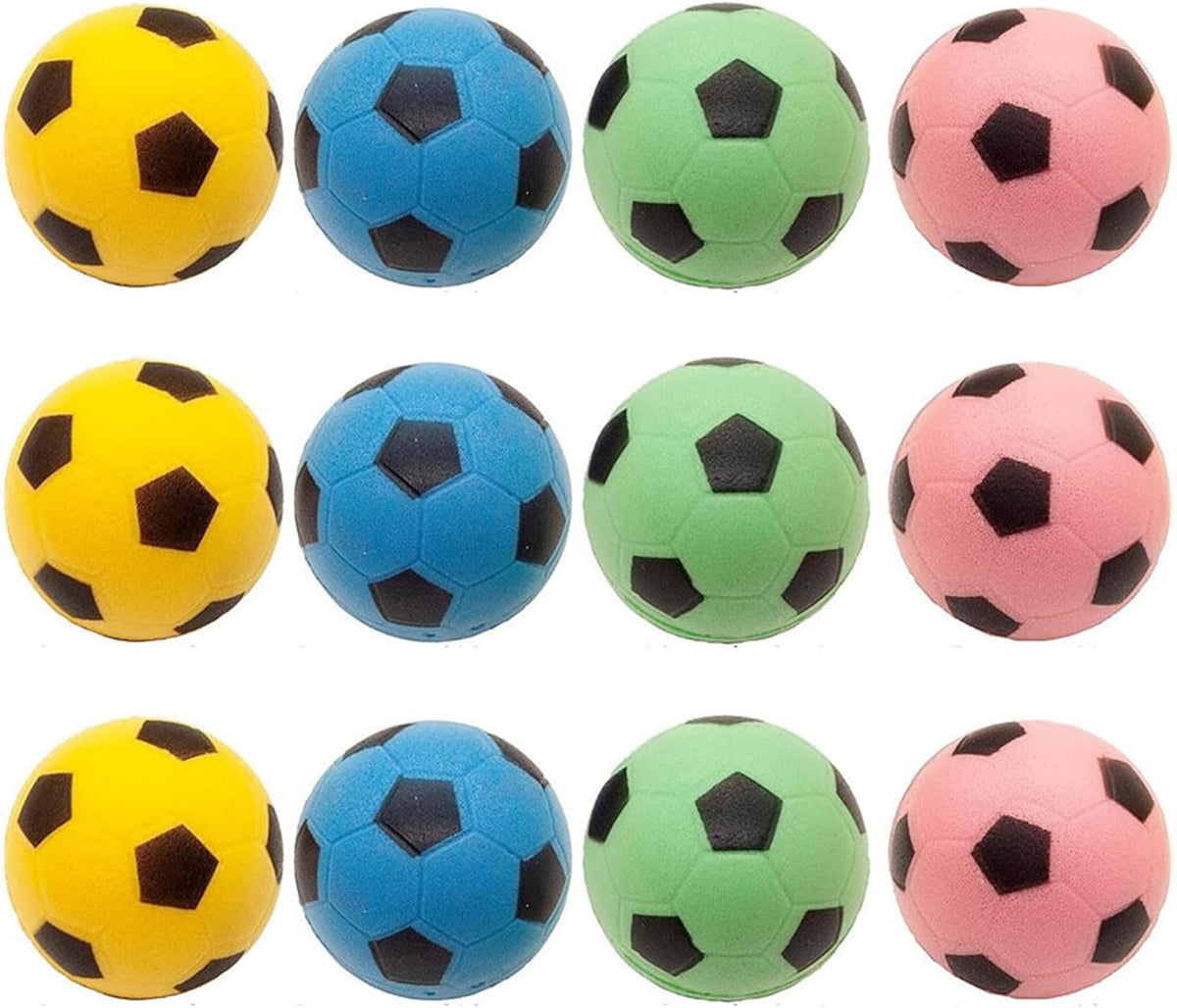 Foam Soccer Ball Cat Toys, 12-Pack