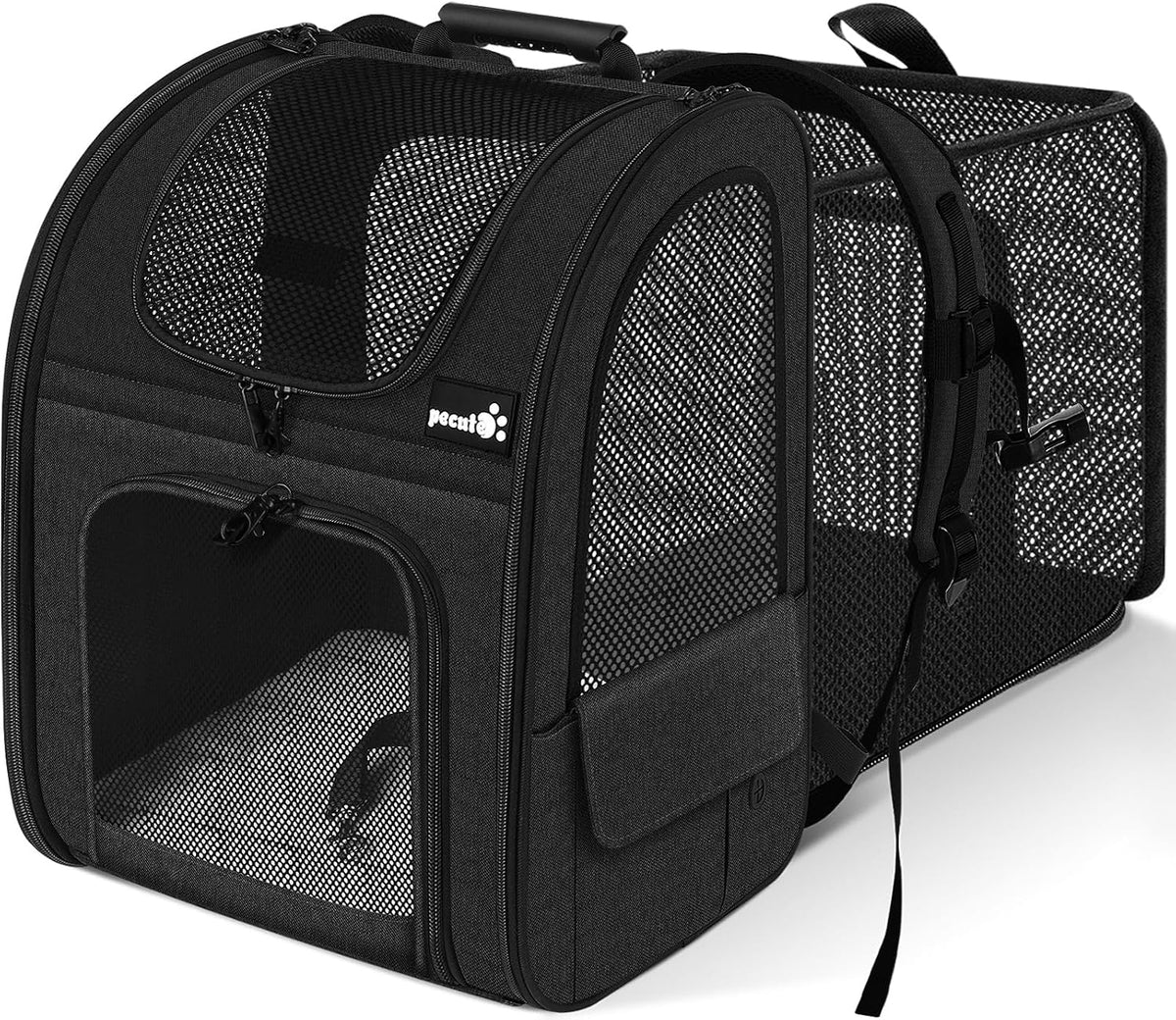 Expandable Cat Backpack Carrier with Breathable Window