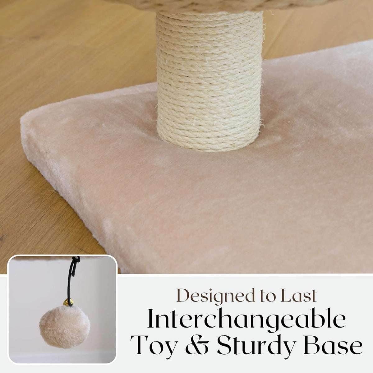 Modern Handwoven Cat Tree with Beds & Sisal Posts