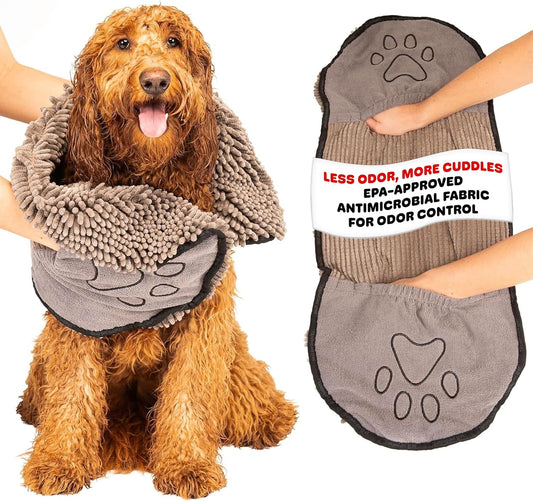 Dog Gone Smart Shammy Towel, Antimicrobial Fast-Drying Pet Towel