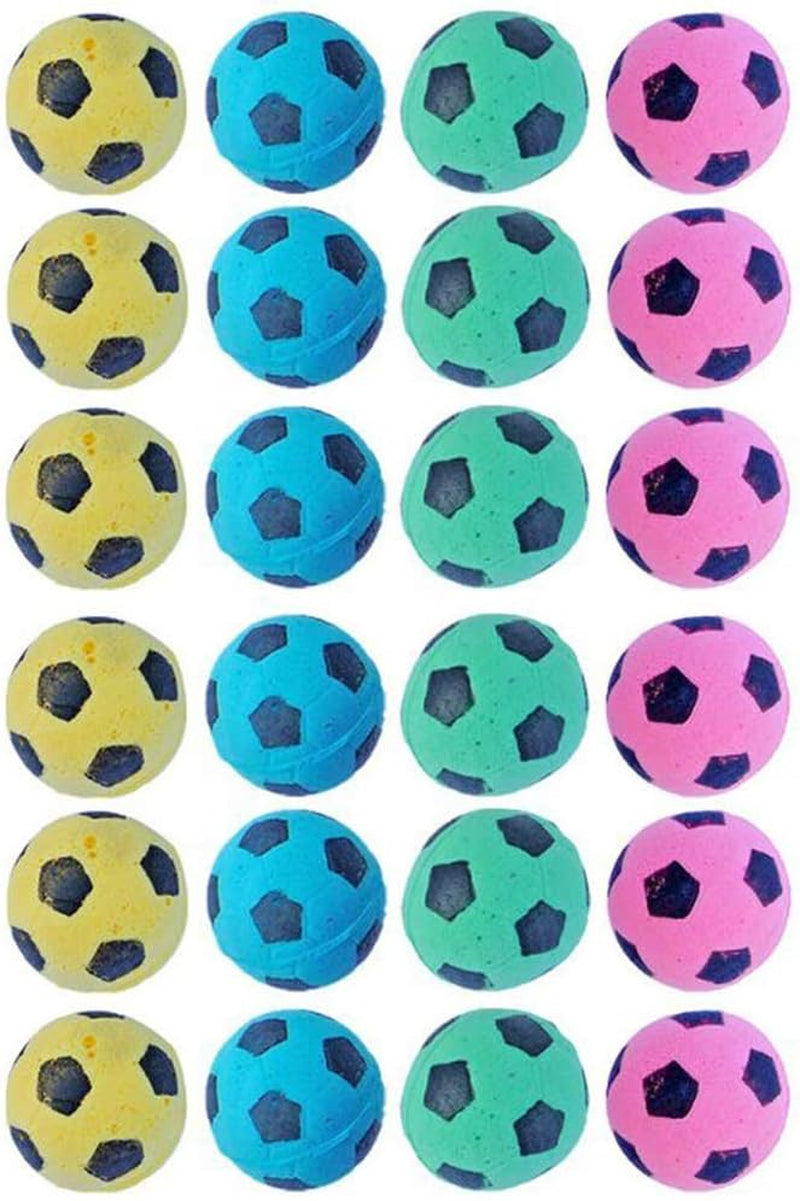 Foam Soccer Ball Cat Toys, 12-Pack