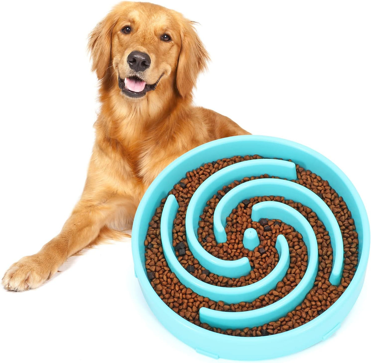 Slow Feeder Large Dog Bowl, Non-Slip Maze Puzzle Bowl for Bloat Prevention