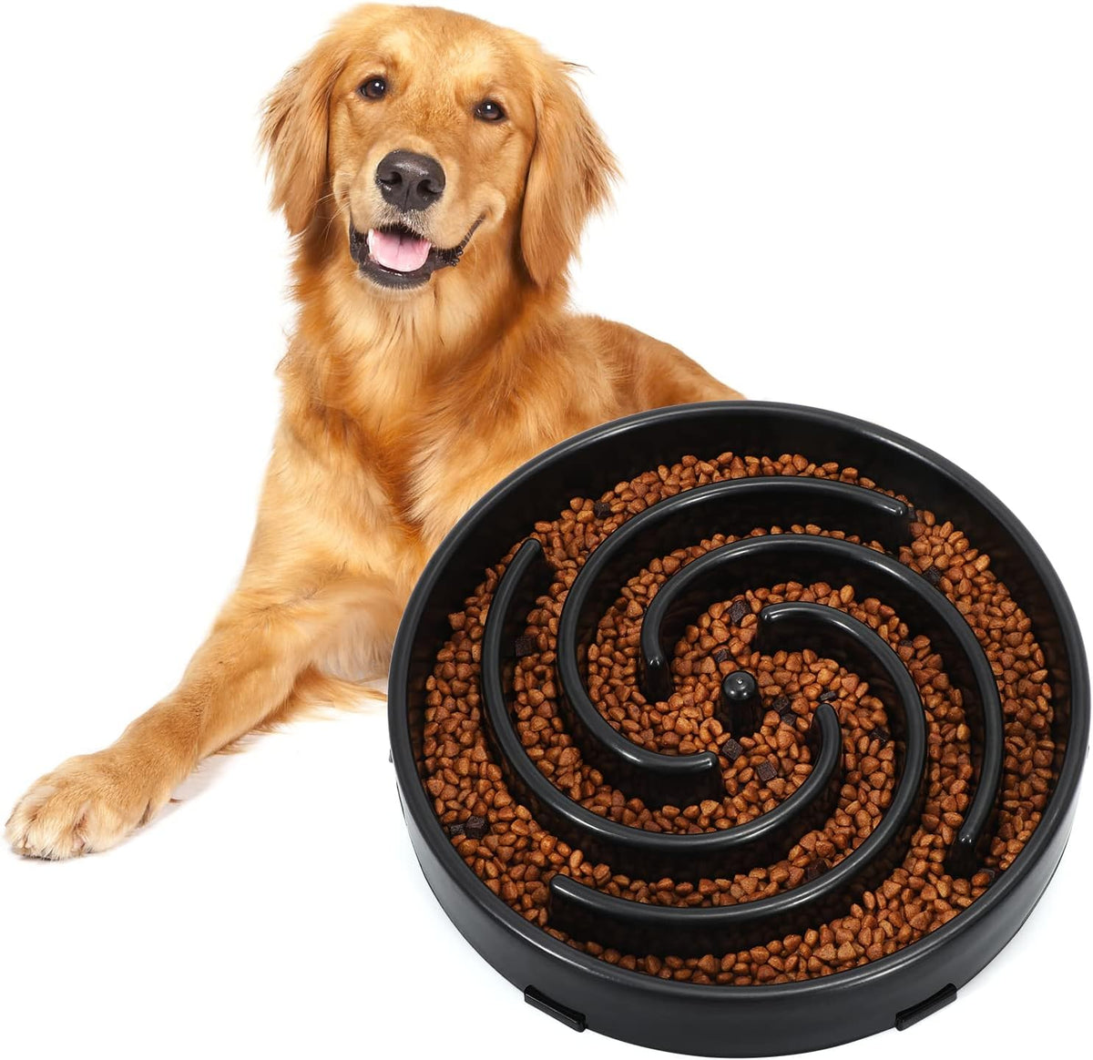 Slow Feeder Large Dog Bowl, Non-Slip Maze Puzzle Bowl for Bloat Prevention