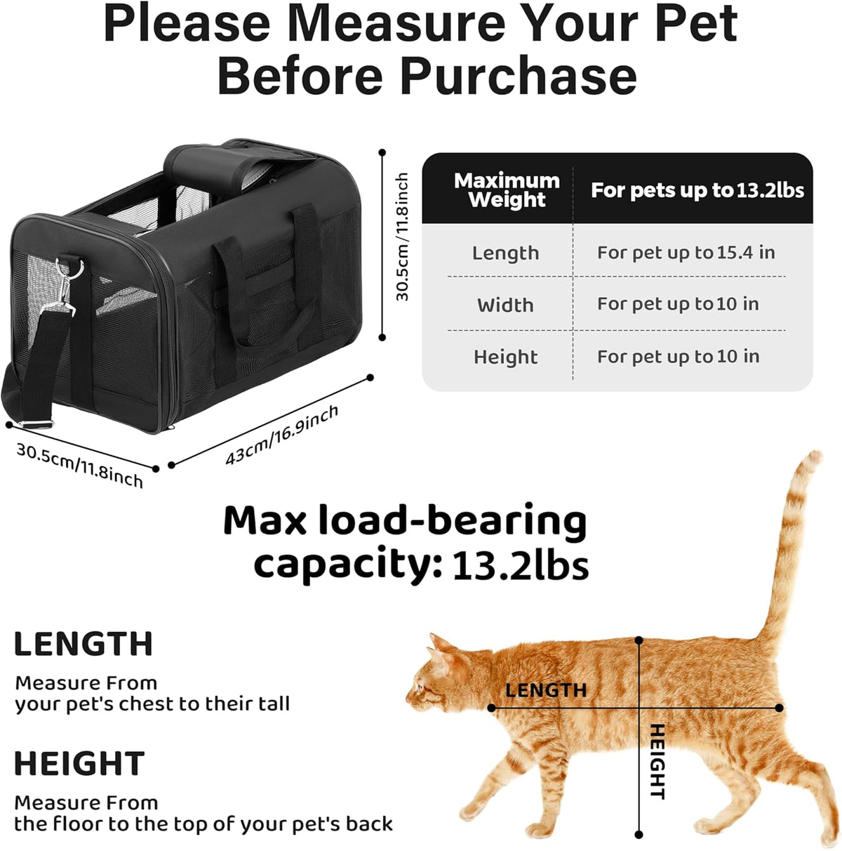 Fluffydream Soft-Sided Pet Travel Carrier, Airline Approved