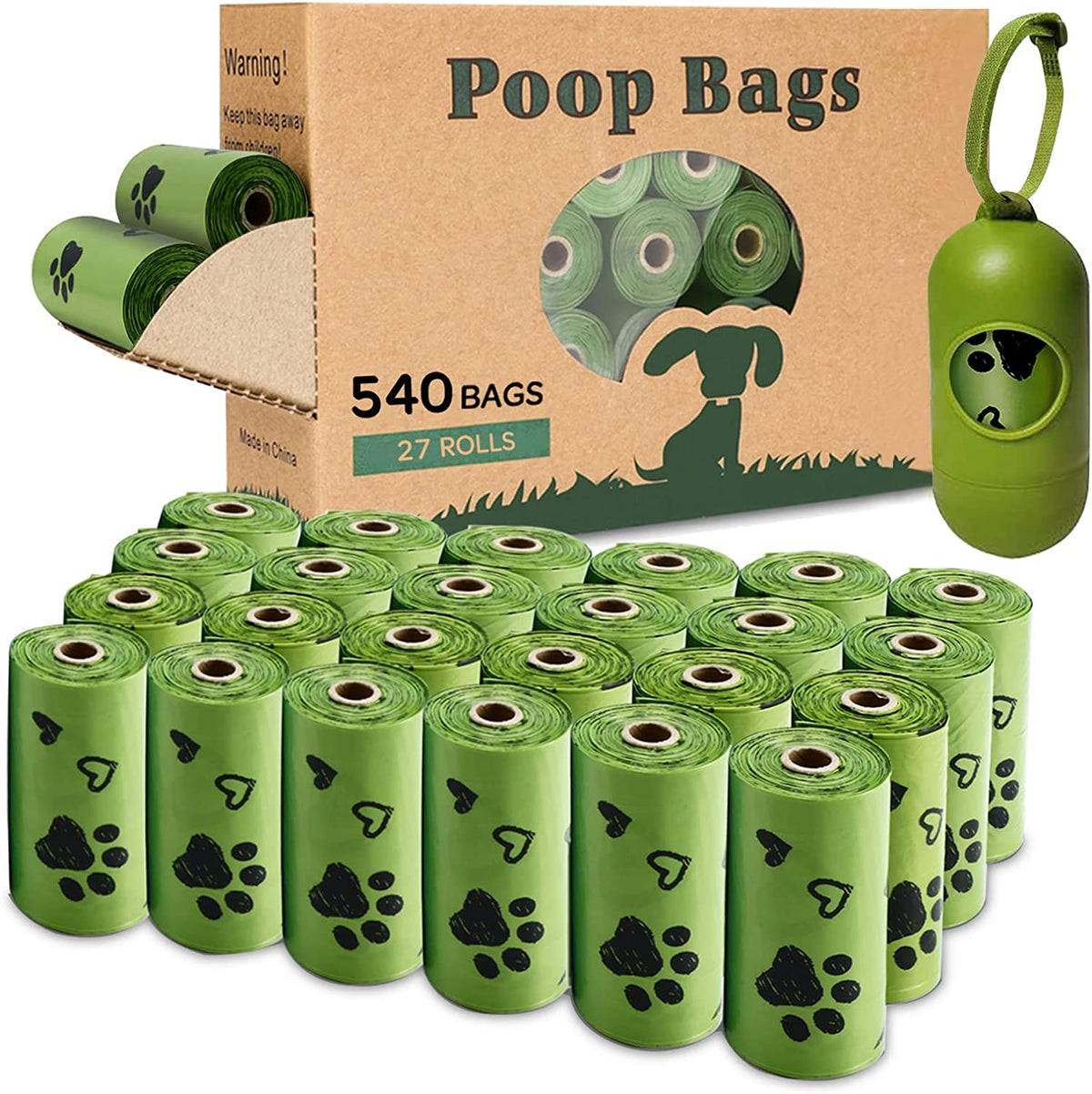 Dog Poop Bags 280 Count, Extra Thick Leak-Proof Waste Bags with Dispenser