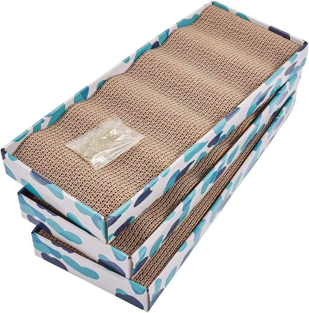 Reversible Cardboard Cat Scratcher Pad with Catnip