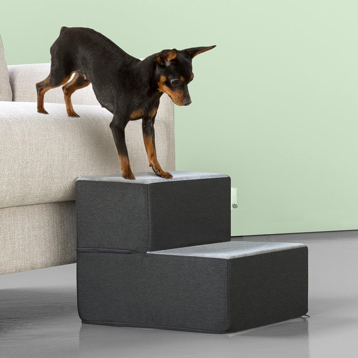Zinus 4-Step Easy Pet Stairs & Ramp for Cats and Dogs