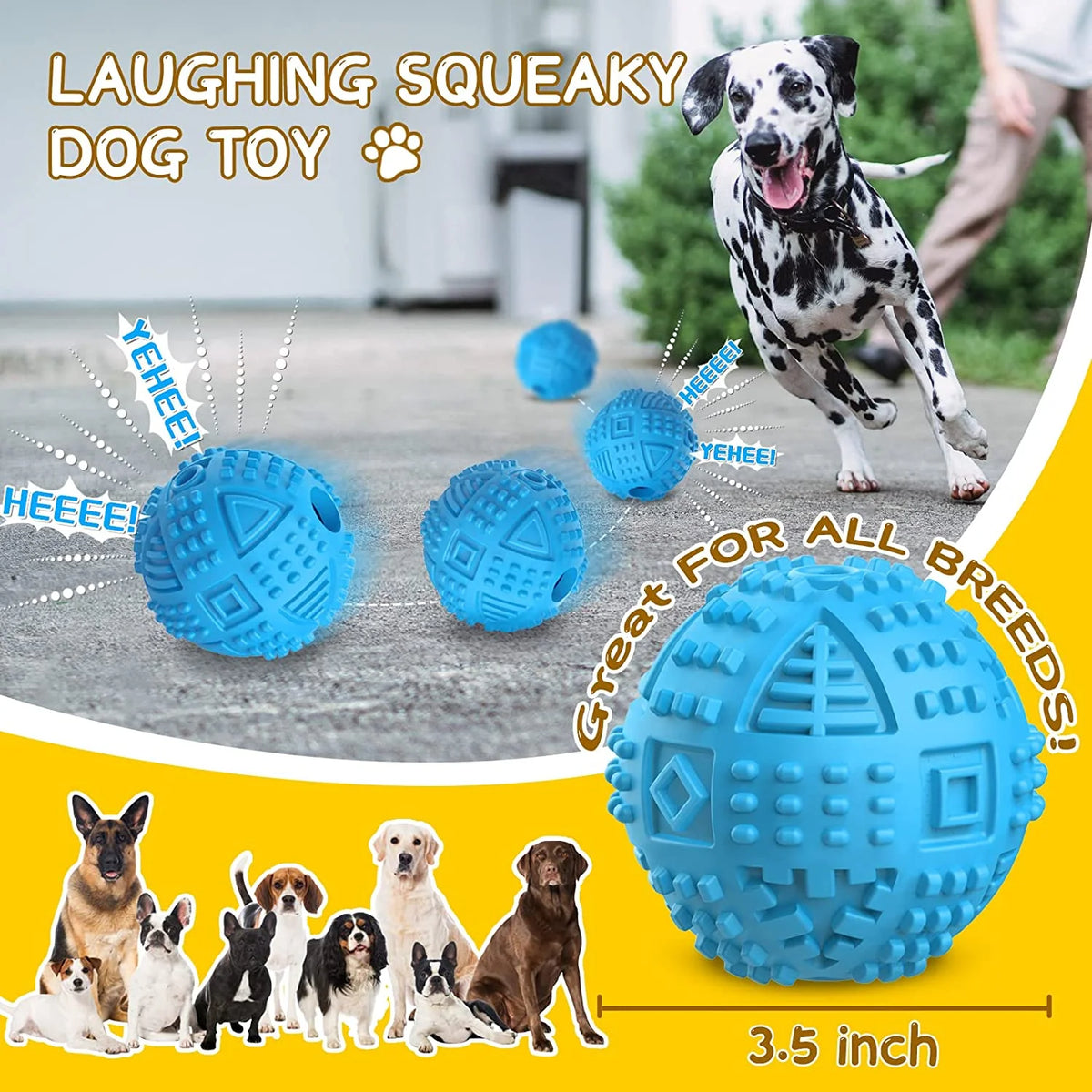Interactive Treat Dispensing Dog Toy for Aggressive Chewers