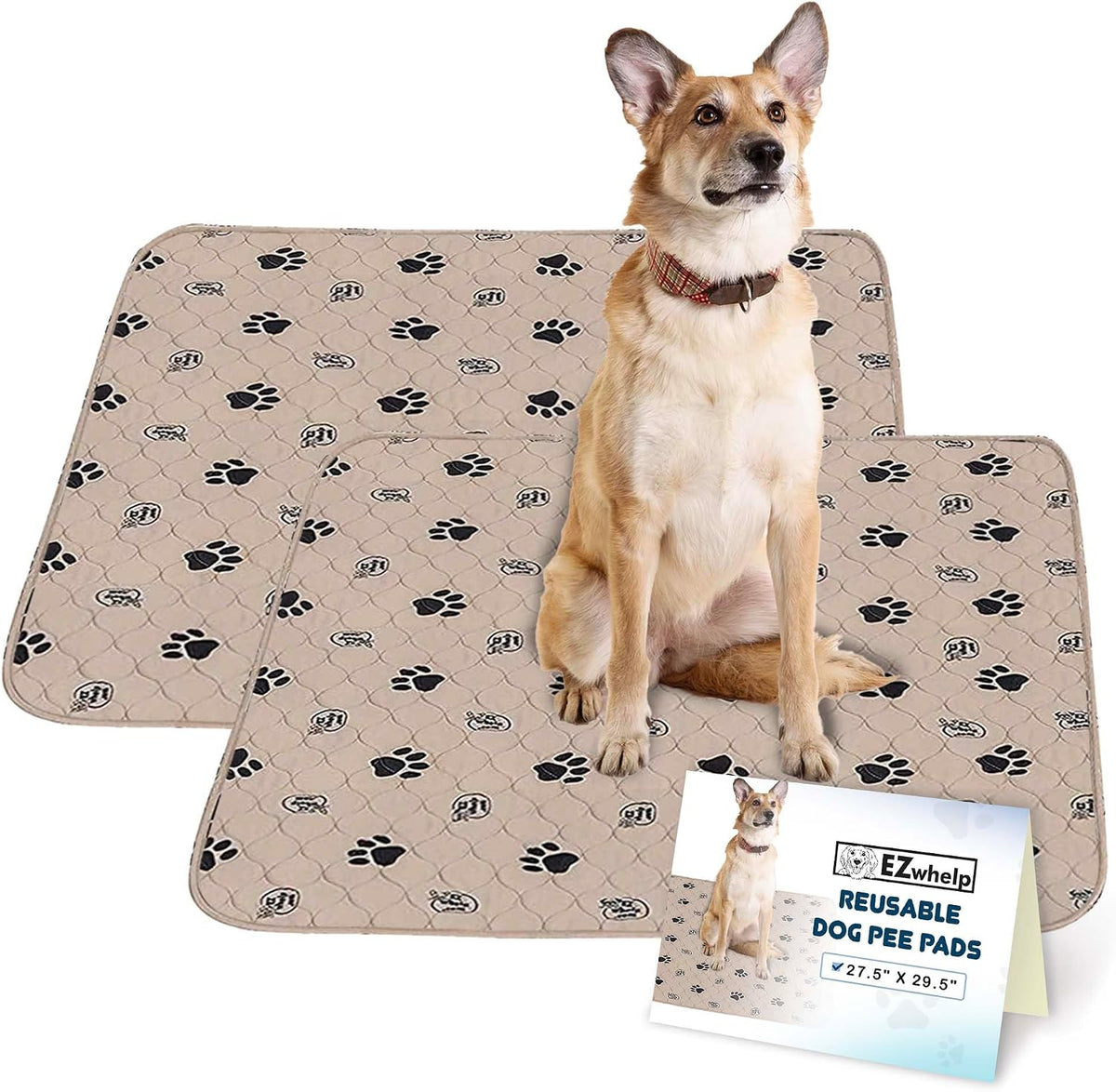 Reusable Washable Dog Pee Pads, 2-Pack