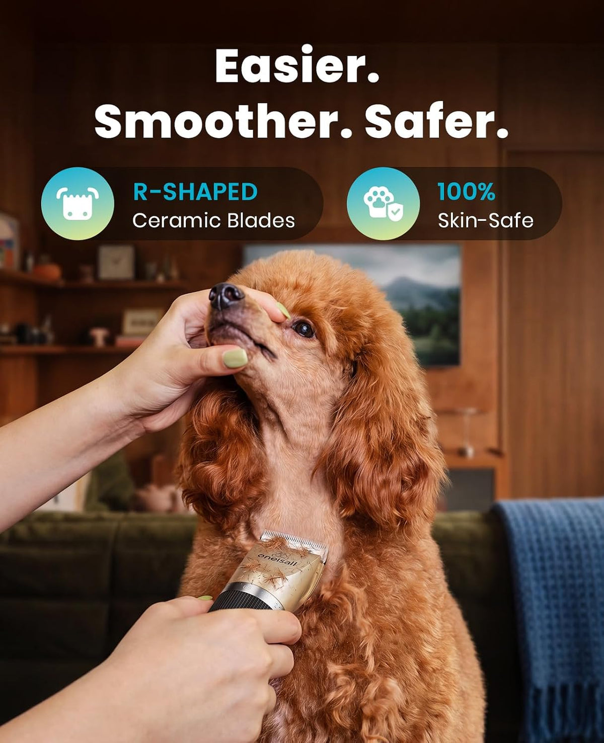 Dog Clippers Low Noise, 2-Speed Quiet Dog Grooming Kit