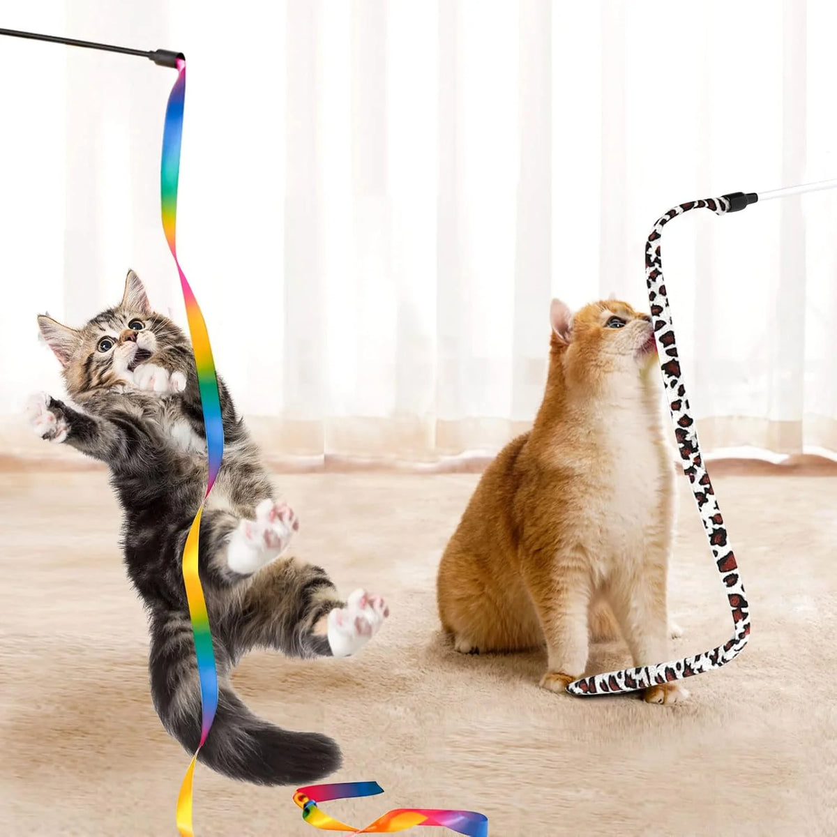 34-Piece Interactive Cat Toy Set with Collapsible Tunnel