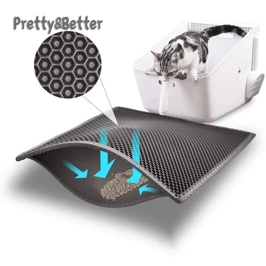 Honeycomb Waterproof Cat Litter Trapping Mat, Extra Easy Clean