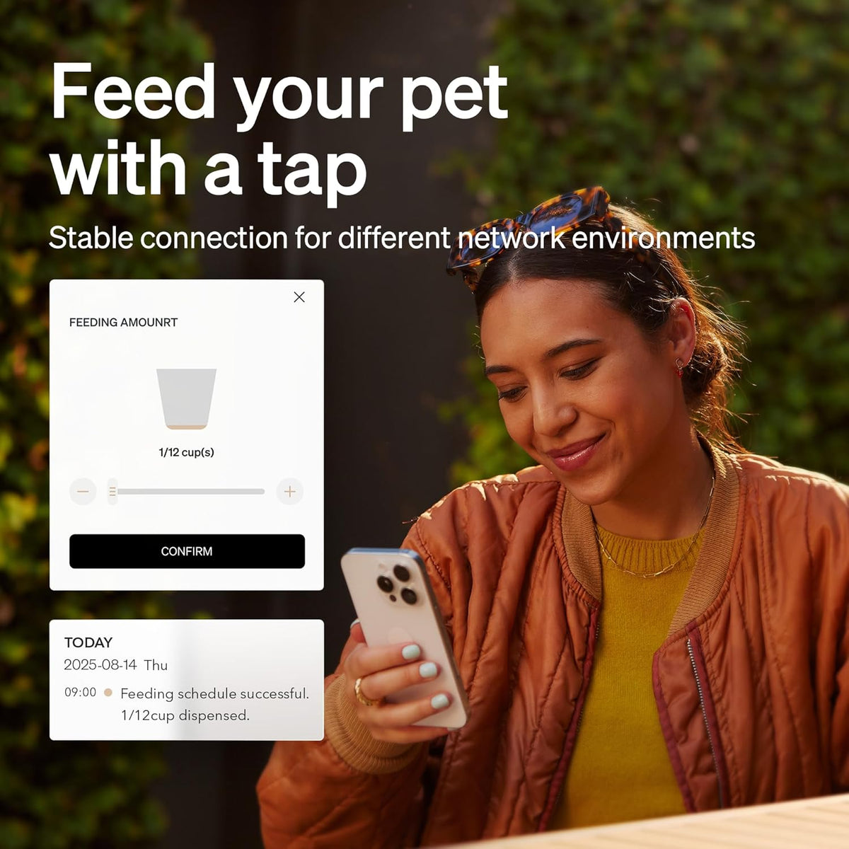PETLIBRO Automatic Cat Feeder, 5G Wifi Pet Food Dispenser with Freshness Preservation, 5L Timed Feeder with Low Food Sensor, up to 10 Meals per Day, Granary Black