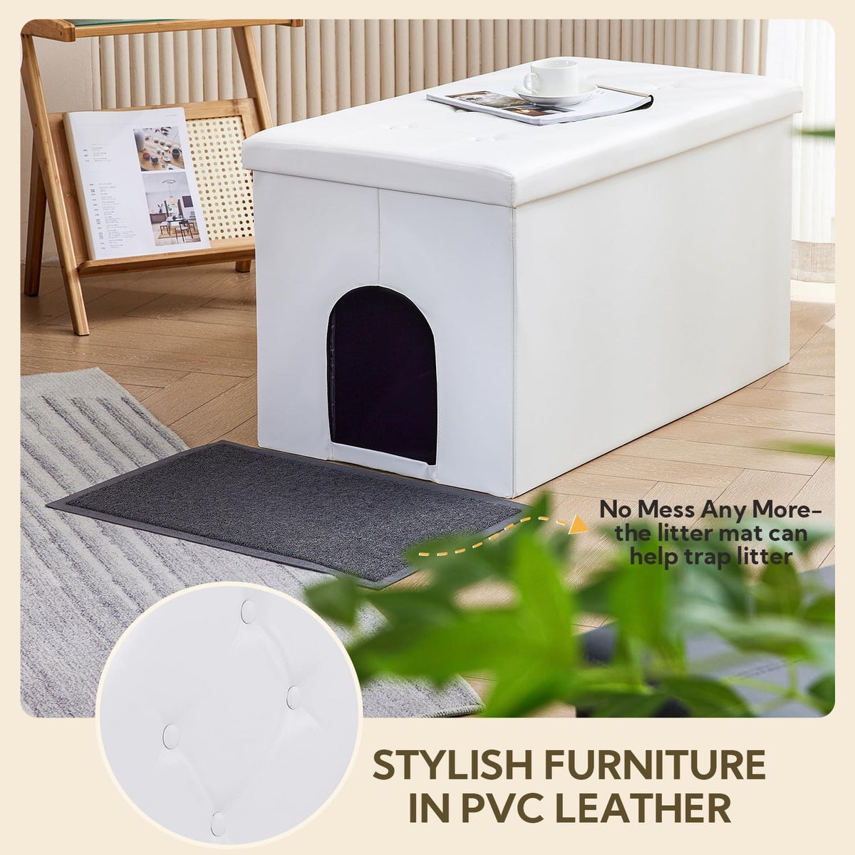 Extra Large Cat Litter Box Enclosure Furniture Cabinet