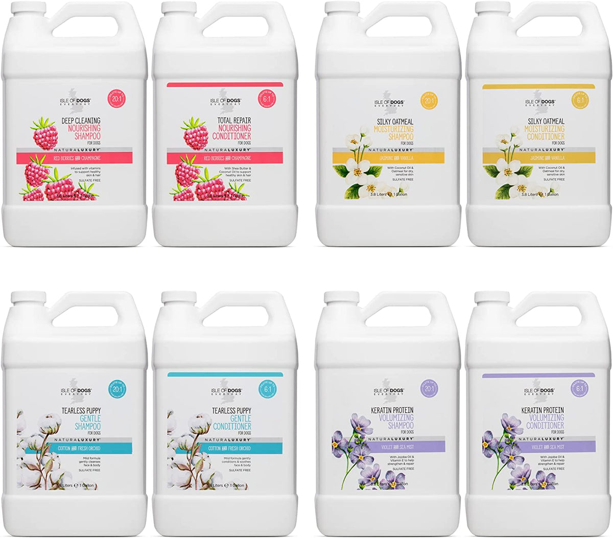 Natural Tearless Puppy Shampoo, Sulfate & Paraben Free, 1 Gallon