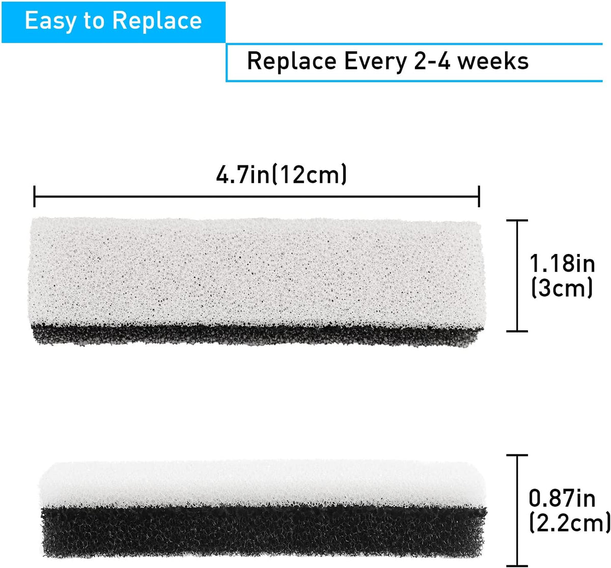 Cat & Dog Water Fountain Replacement Filters, 4-Pack