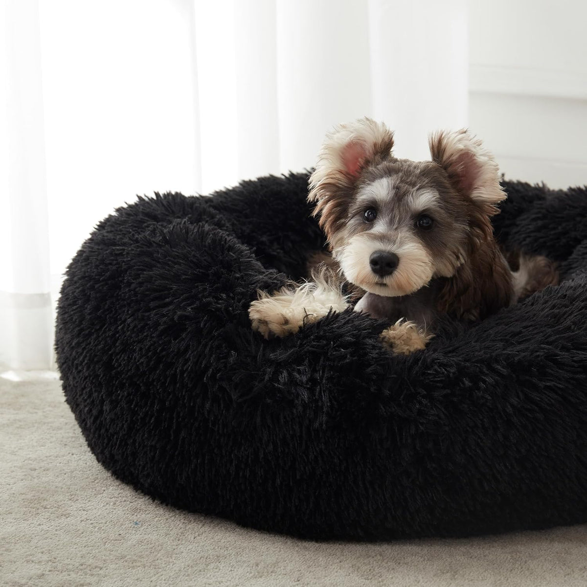 Calming Dog Bed & Cat Bed, Anti-Anxiety Donut Cuddler