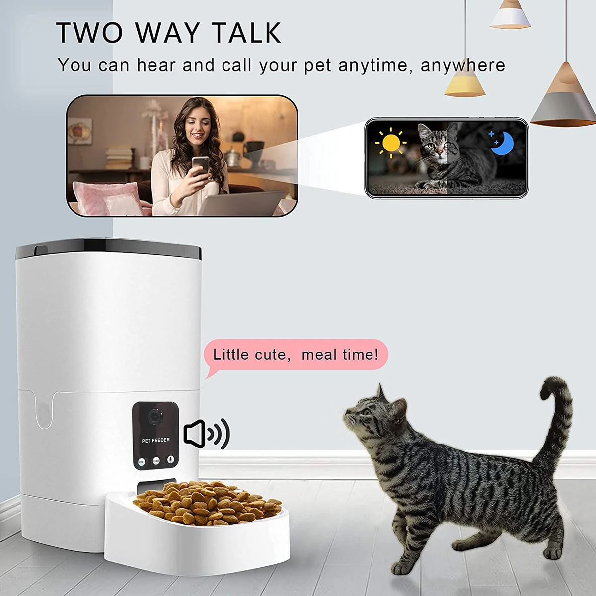 Smart WiFi Pet Feeder with Live Camera – Feed & Watch From Anywhere
