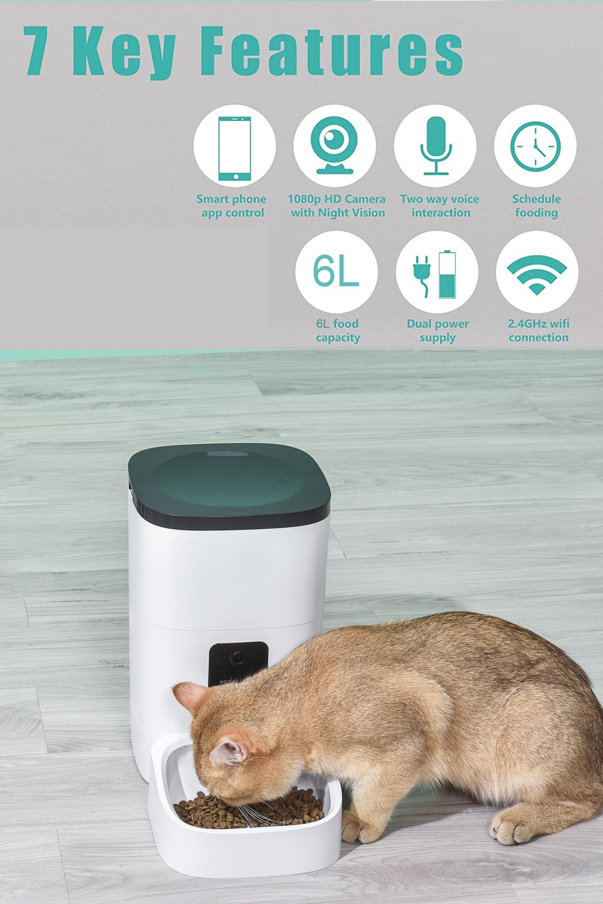 Smart WiFi Pet Feeder with Live Camera – Feed & Watch From Anywhere