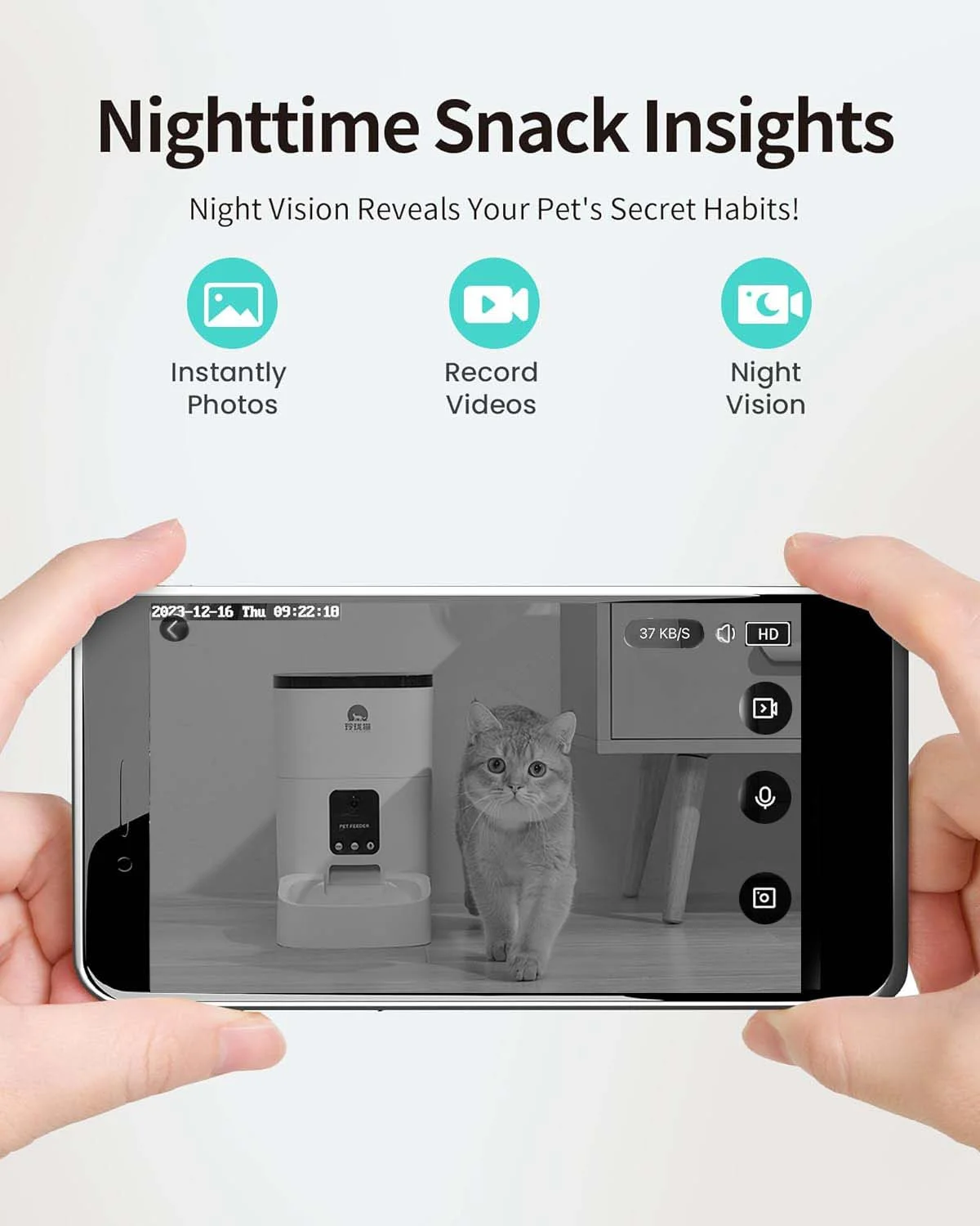 Smart WiFi Pet Feeder with Live Camera – Feed & Watch From Anywhere