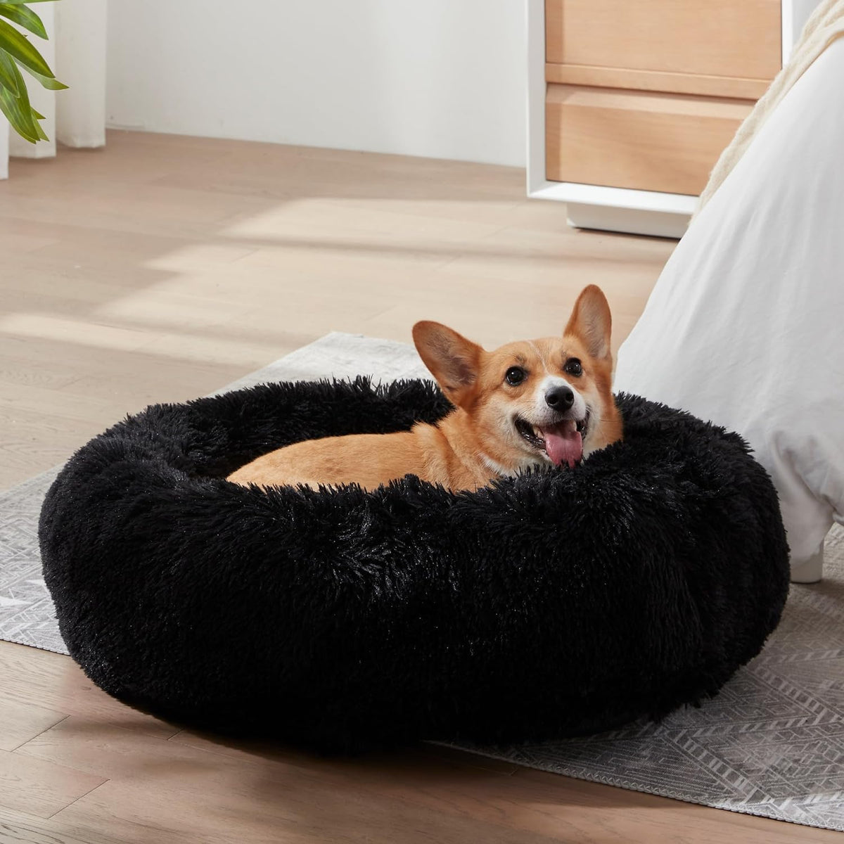 Calming Dog Bed & Cat Bed, Anti-Anxiety Donut Cuddler
