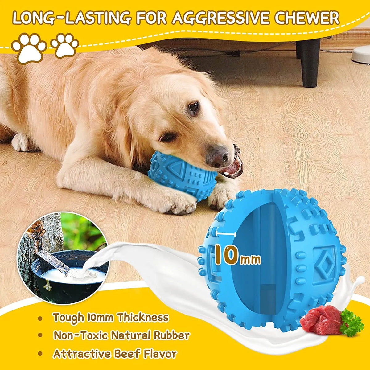 Interactive Treat Dispensing Dog Toy for Aggressive Chewers