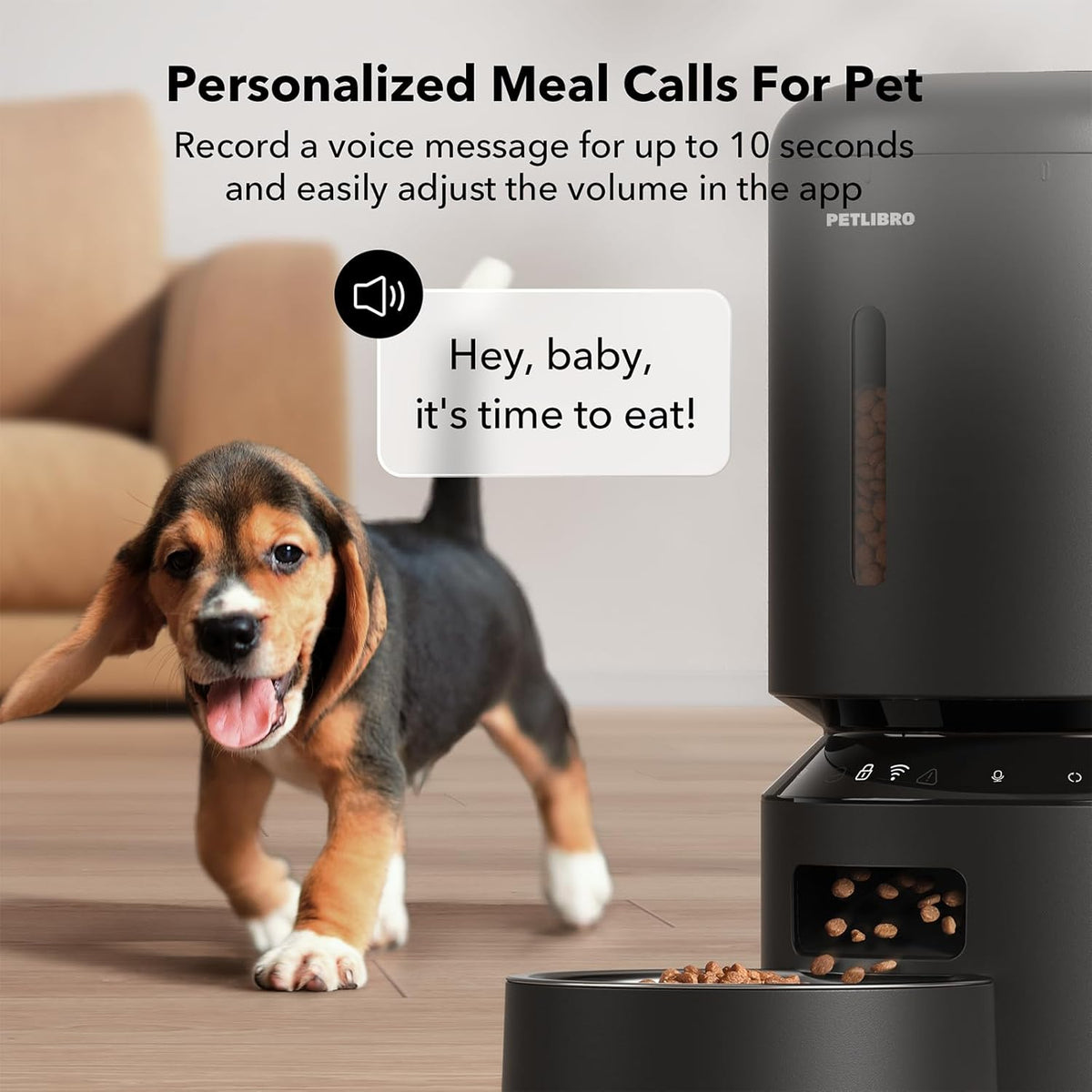 PETLIBRO Automatic Cat Feeder, 5G Wifi Pet Food Dispenser with Freshness Preservation, 5L Timed Feeder with Low Food Sensor, up to 10 Meals per Day, Granary Black