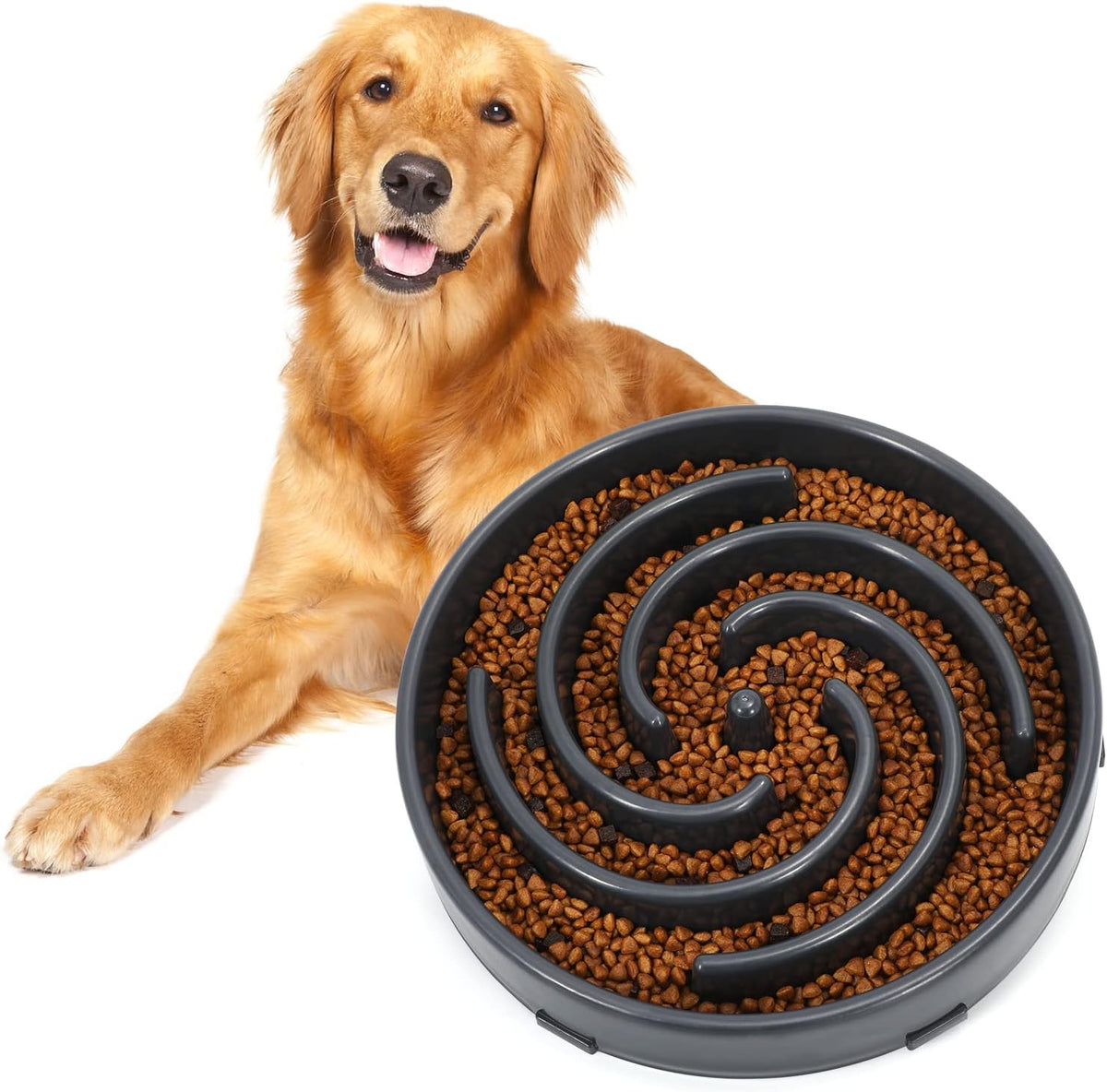 Slow Feeder Large Dog Bowl, Non-Slip Maze Puzzle Bowl for Bloat Prevention
