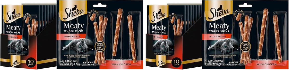 Meaty Tender Stick Cat Treats, Salmon Flavor, 50-Count