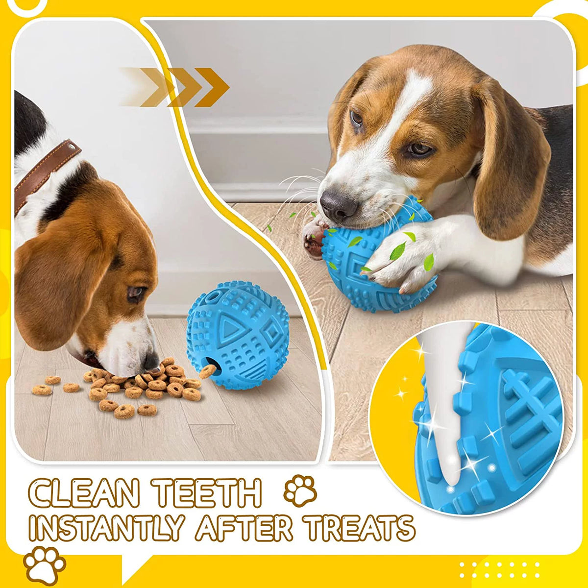 Interactive Treat Dispensing Dog Toy for Aggressive Chewers