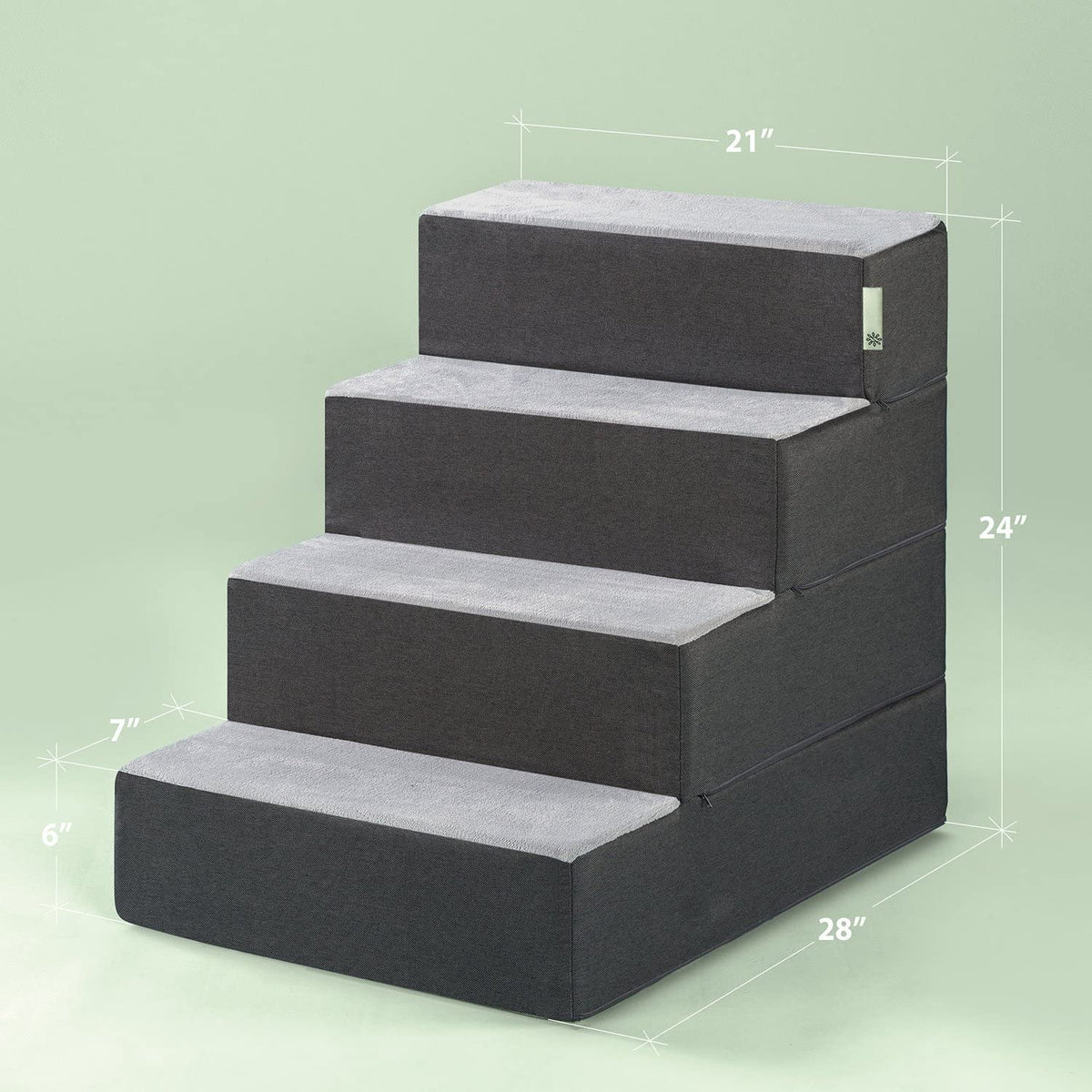 Zinus 4-Step Easy Pet Stairs & Ramp for Cats and Dogs