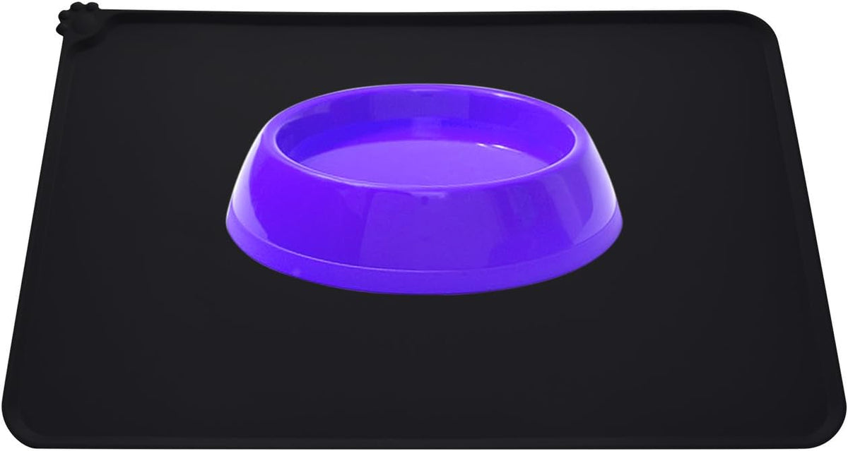 Guardians Silicone Dog & Cat Bowl Mat, Non-Slip Waterproof Feeding Mat