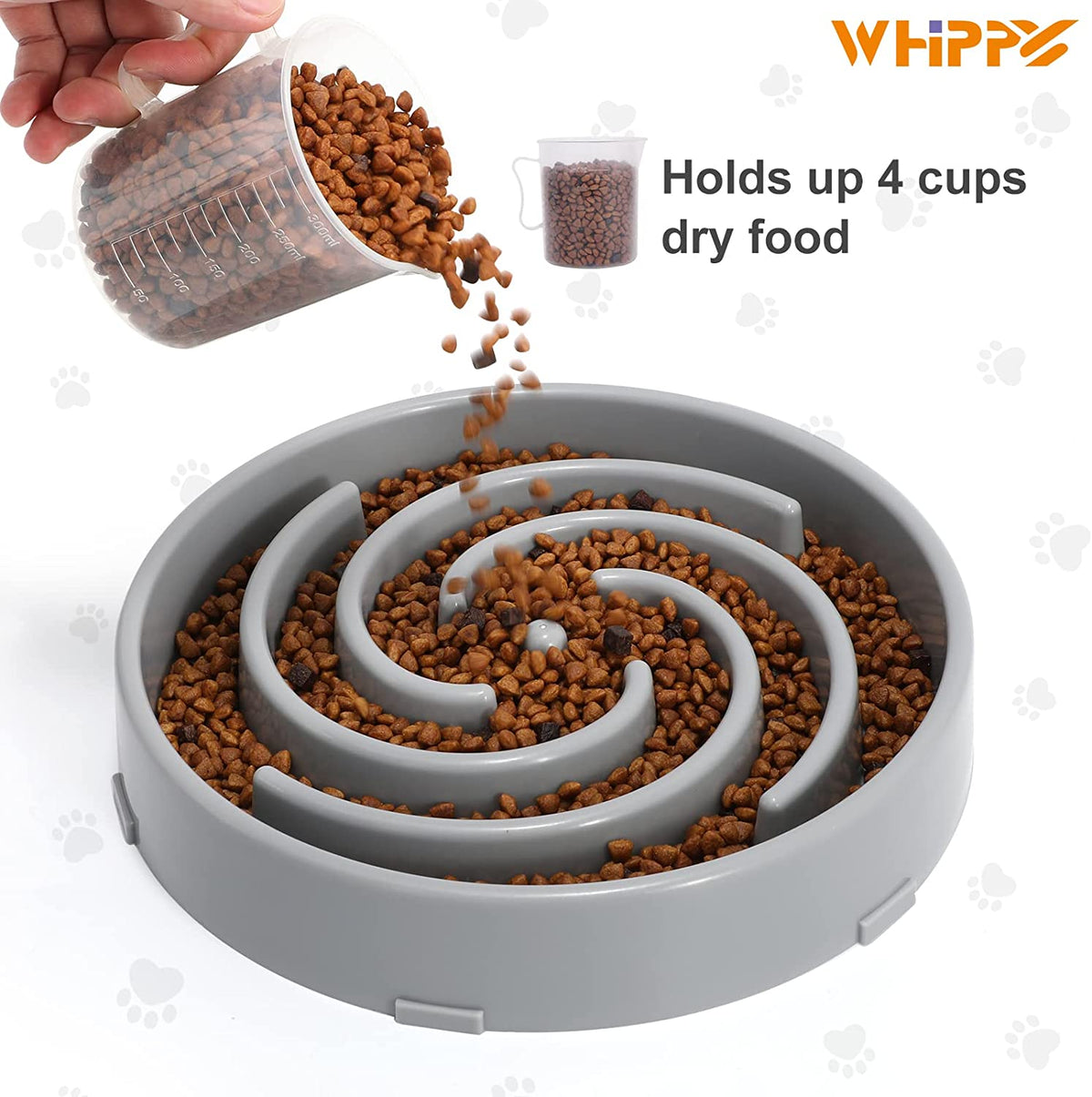Slow Feeder Large Dog Bowl, Non-Slip Maze Puzzle Bowl for Bloat Prevention