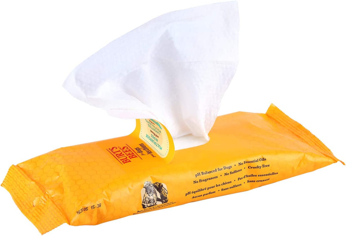 Burt'S Bees Honey Multipurpose Dog Grooming Wipes, 50-Count