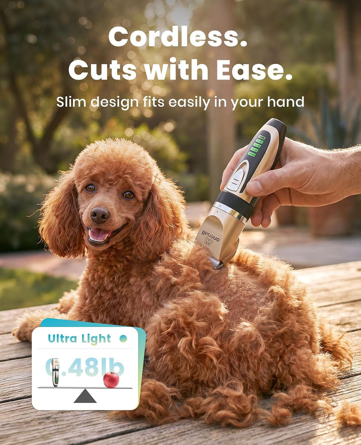 Dog Clippers Low Noise, 2-Speed Quiet Dog Grooming Kit