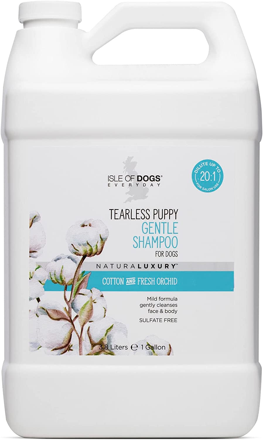 Natural Tearless Puppy Shampoo, Sulfate & Paraben Free, 1 Gallon