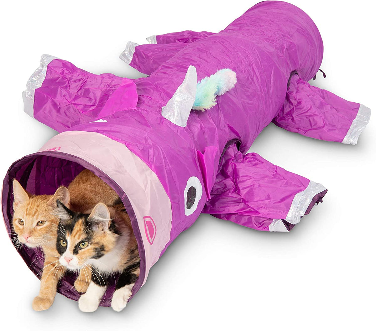 Cat Tunnel Boredom Relief Toy with Crinkle Feather String