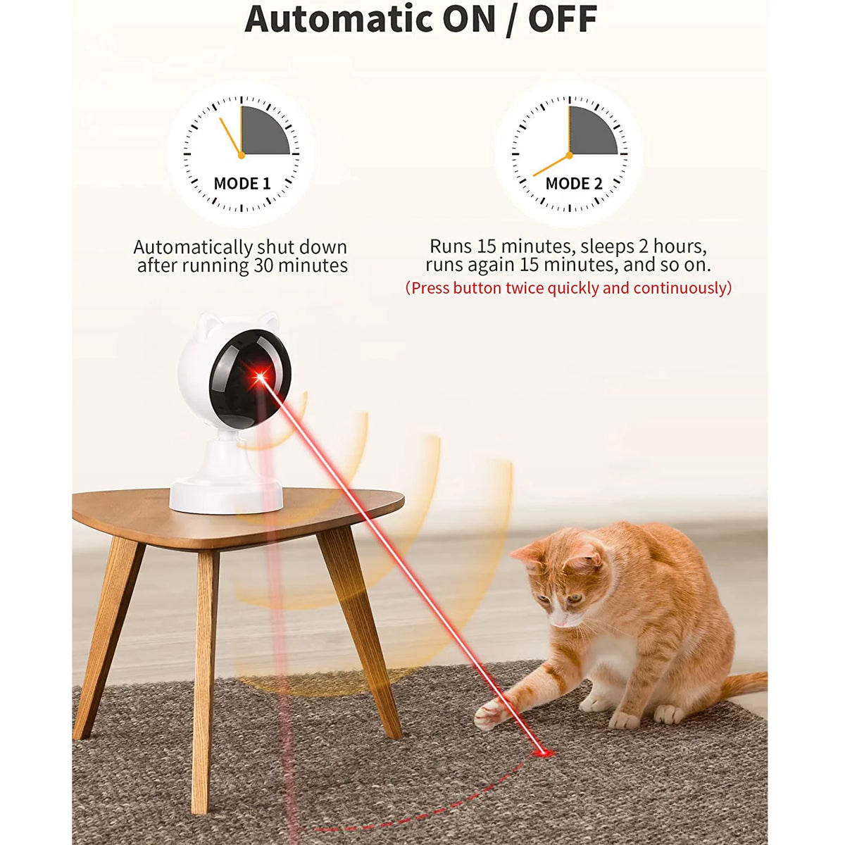 Automatic Cat Laser Toys, Interactive Laser Cat Toys for Indoor Cats